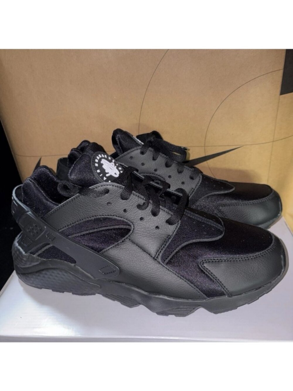 NEW Nike By You Air Huarache Triple Black White FD9781-900 Men's Size 12